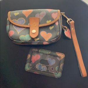 Vintage Dooney & Bourke Hearts Wristlet